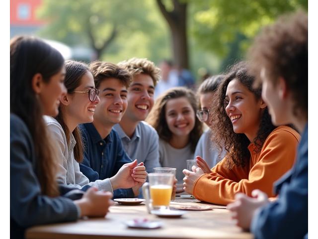 Élèves participant à un échange linguistique